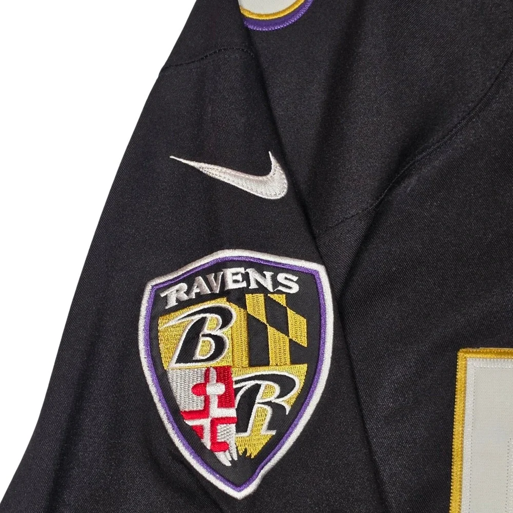Nike Baltimore Ravens Elvis Dumervil #58 Black On Field Football Jersey Men's 52